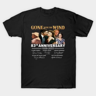 80th Anniversary Gone With The Wind 1939-2019 Signatures T-Shirt